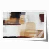 Abstract wall art print featuring vibrant strokes in shades of blue, orange, and yellow, ideal for modern home decor. The design showcases a contemporary artistic style, enhancing any living space with a touch of color and creativity.