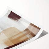 Abstract strokes wall art print showcasing vibrant colors and dynamic shapes, rolled for shipping in a protective tube. Perfect for modern home decor.