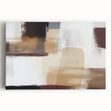 Abstract strokes wall art on stretched canvas showcasing vibrant blue, orange, and yellow colors. Perfect for modern home decor, adding a dynamic touch to any room.