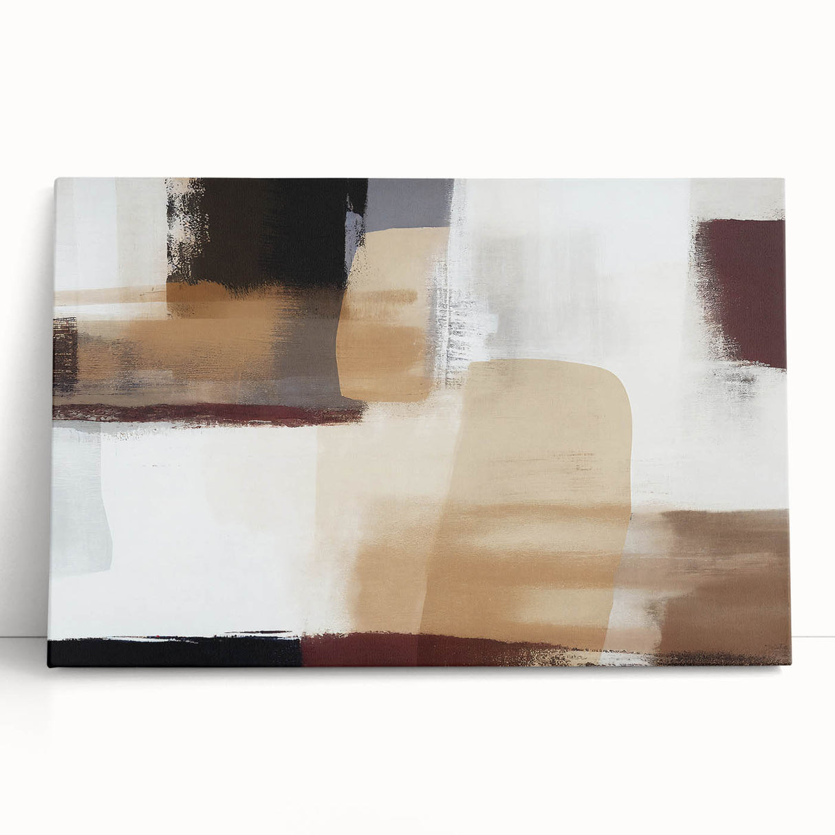 Abstract strokes wall art on stretched canvas, showcasing vibrant colors and dynamic patterns, perfect for modern home decor and artistic interiors.
