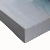 Close-up of abstract strokes wall art on stretched canvas, showcasing vibrant colors and dynamic patterns, ideal for modern home decor and artistic spaces.