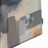 Close-up of abstract strokes wall art on acrylic glass, showcasing vibrant colors and dynamic patterns, ideal for modern home decor and artistic expression.