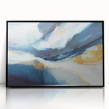 Framed abstract strokes wall art in black acrylic, showcasing dynamic brushwork and modern design. Perfect for contemporary decor and art enthusiasts.
