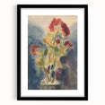 Modern Wall Art: Red Flowers - Vibrant Abstract Floral Watercolor
