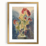 Modern Wall Art: Red Flowers - Vibrant Abstract Floral Watercolor