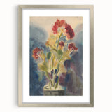 Modern Wall Art: Red Flowers - Vibrant Abstract Floral Watercolor