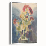 Modern Wall Art: Red Flowers - Vibrant Abstract Floral Watercolor