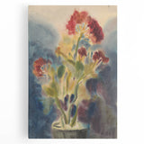 Modern Wall Art: Red Flowers - Vibrant Abstract Floral Watercolor