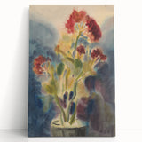 Modern Wall Art: Red Flowers - Vibrant Abstract Floral Watercolor