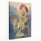 Modern Wall Art: Red Flowers - Vibrant Abstract Floral Watercolor