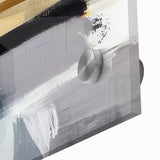 Close-up of an abstract strokes wall art piece, showcasing vibrant colors and fluid designs on acrylic glass, perfect for modern home decor.