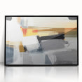 Framed abstract wall art featuring dynamic black strokes on a white background, designed to enhance modern interiors with a contemporary aesthetic.