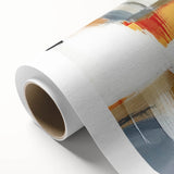 Abstract strokes wall art on rolled canvas, showcasing vibrant colors and dynamic patterns. Ideal for modern home decor, enhancing any living space with artistic flair.