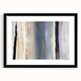 Abstract strokes wall art framed in black, featuring dynamic colors and textures. Ideal for modern decor, enhancing living spaces with artistic flair.