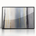 Framed abstract wall art featuring fluid black strokes on a white background, adding a modern touch to any decor. Ideal for contemporary interiors and art enthusiasts.