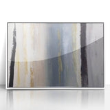 Abstract strokes wall art featuring vibrant colors in a framed acrylic design, showcasing dynamic brushwork and contemporary style, ideal for modern home decor.