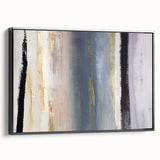 Framed wall art showcasing abstract strokes in black, highlighting fluid designs and modern aesthetics, perfect for contemporary home decor.