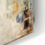 Close-up of vibrant abstract strokes wall art on acrylic glass, showcasing rich colors and dynamic textures, perfect for modern home decor.