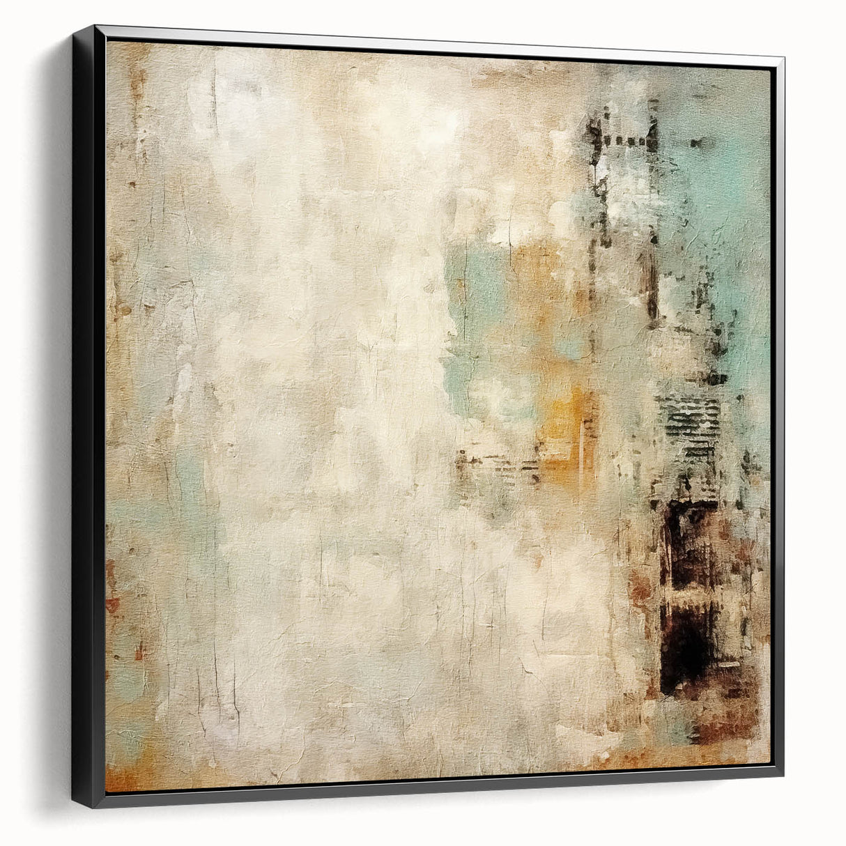 Framed canvas wall art showcasing abstract strokes in black and white, featuring a modern design. Perfect for adding a touch of elegance to contemporary interiors.