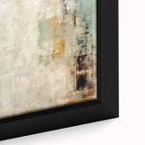 Framed canvas art showcasing vibrant abstract strokes in bold colors, perfect for modern decor. Close-up reveals intricate textures and artistic details.