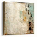 Framed abstract wall art featuring a dynamic composition of silver and gold strokes on a textured canvas, perfect for modern home decor.