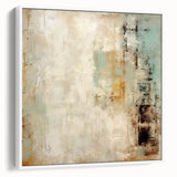 Framed abstract wall art showcasing dynamic strokes in shades of blue and gold on a white canvas, highlighting modern design aesthetics and elegance.