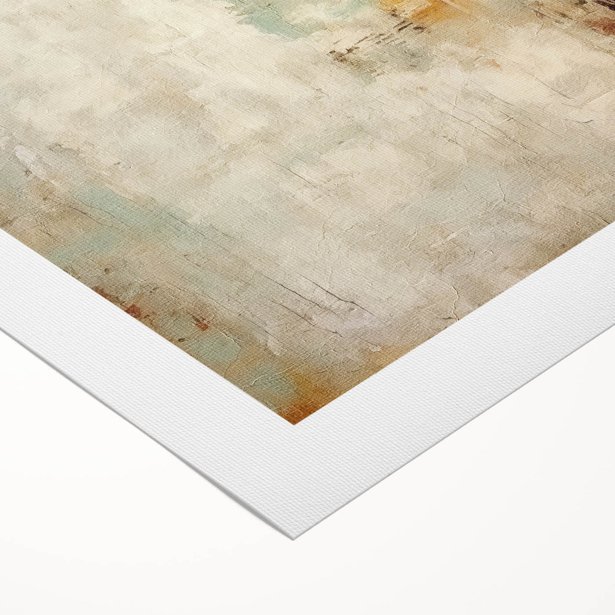 Abstract wall art on rolled canvas showcasing vibrant strokes in blue, orange, and yellow hues, ideal for modern home decor or artistic spaces. Perfect for adding a splash of color and creativity to any wall.
