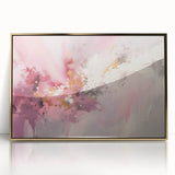 Framed wall art featuring abstract strokes in gold and black on an acrylic surface, perfect for modern decor. Ideal for adding elegance to any room.