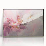 Framed abstract wall art featuring dynamic silver strokes on a textured background, ideal for modern home decor, adding elegance to any space.