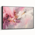 Framed canvas wall art showcasing abstract black strokes on a textured background, viewed from the side, perfect for modern decor and artistic flair.