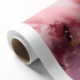 Abstract wall art on rolled canvas featuring vibrant, colorful strokes in shades of blue, pink, and gold, perfect for modern home decor.