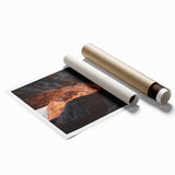 Stunning rolled print showcasing vibrant landscapes and intricate cave designs, perfect for home decor. Packaged securely in a protective cardboard tube for delivery.