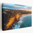 Stretched canvas artwork showcasing a stunning cliff landscape with vibrant colors and intricate details, perfect for home decor or art enthusiasts.
