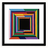 Vibrant Geometric Bedroom Wall Art - Multicolor Abstract Print