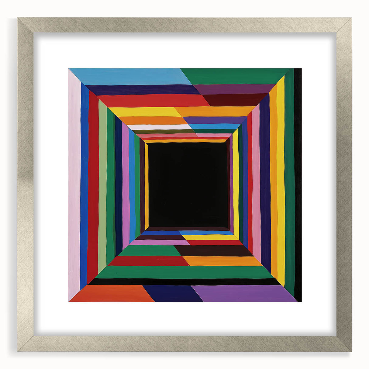 Vibrant Geometric Bedroom Wall Art - Multicolor Abstract Print