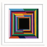 Vibrant Geometric Bedroom Wall Art - Multicolor Abstract Print