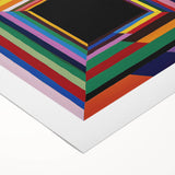 Vibrant Geometric Bedroom Wall Art - Multicolor Abstract Print