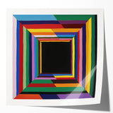 Vibrant Geometric Bedroom Wall Art - Multicolor Abstract Print
