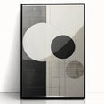 Modern Dining Area Art Pieces - Black & White Geometric Canvas