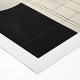 Modern Dining Area Art Pieces - Black & White Geometric Canvas