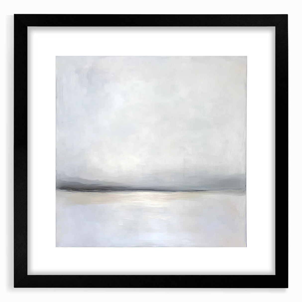 Minimalist Office Wall Art - Modern Gray Abstract Canvas Print