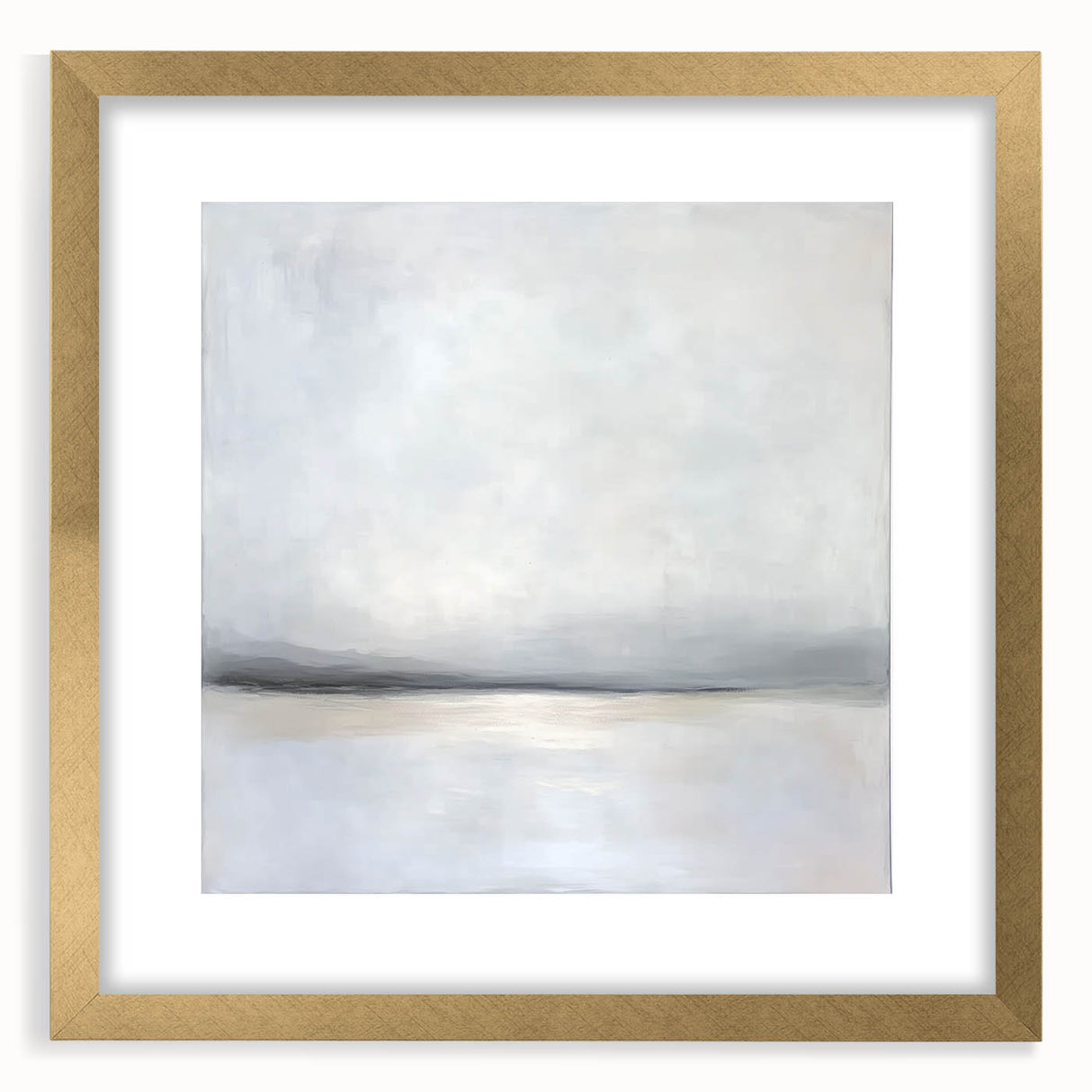 Minimalist Office Wall Art - Modern Gray Abstract Canvas Print