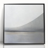 Minimalist Office Wall Art - Modern Gray Abstract Canvas Print