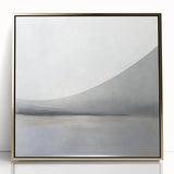 Minimalist Office Wall Art - Modern Gray Abstract Canvas Print
