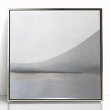 Minimalist Office Wall Art - Modern Gray Abstract Canvas Print