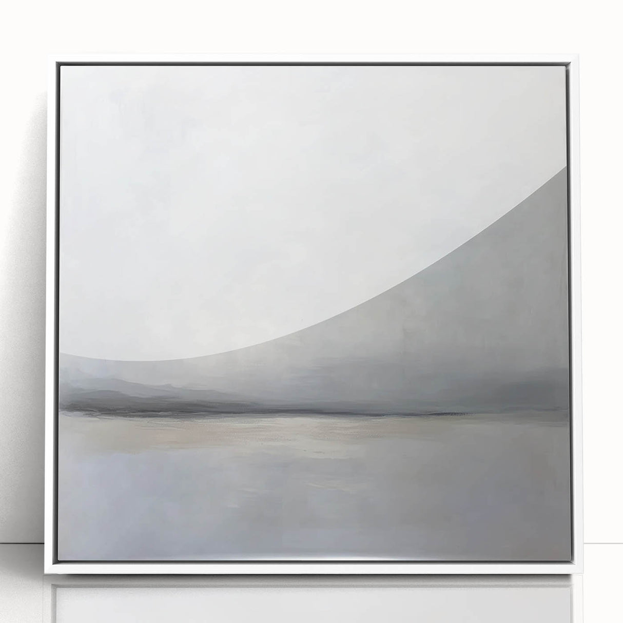 Minimalist Office Wall Art - Modern Gray Abstract Canvas Print
