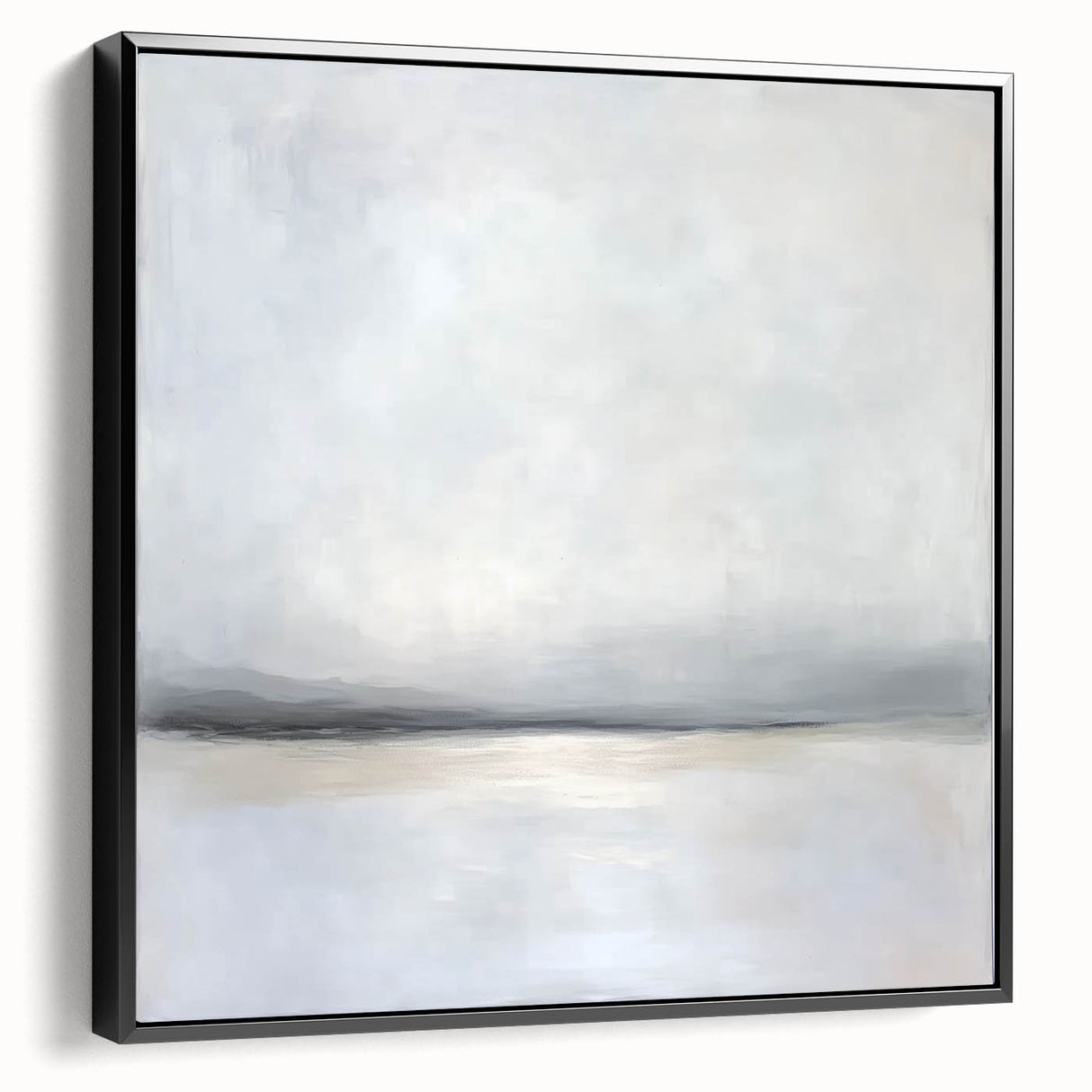 Minimalist Office Wall Art - Modern Gray Abstract Canvas Print