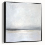 Minimalist Office Wall Art - Modern Gray Abstract Canvas Print