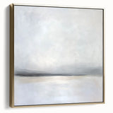 Minimalist Office Wall Art - Modern Gray Abstract Canvas Print