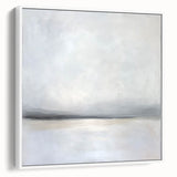 Minimalist Office Wall Art - Modern Gray Abstract Canvas Print